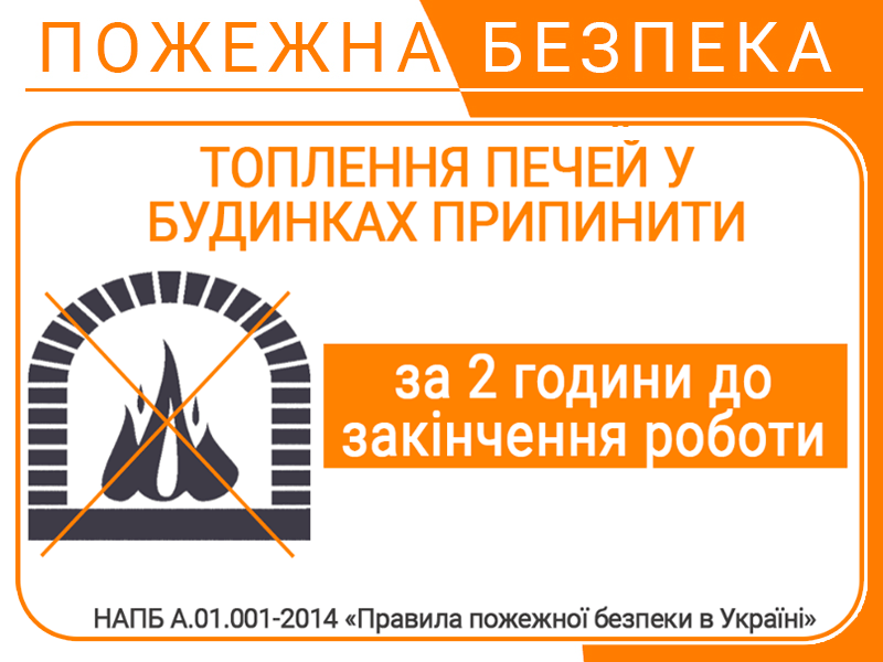 Вимоги пожежної безпеки до печей та котлів