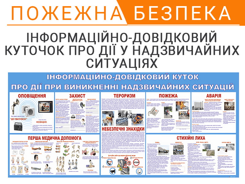 Інформаційно-довідковий куточок про дії у надзвичайних ситуаціях