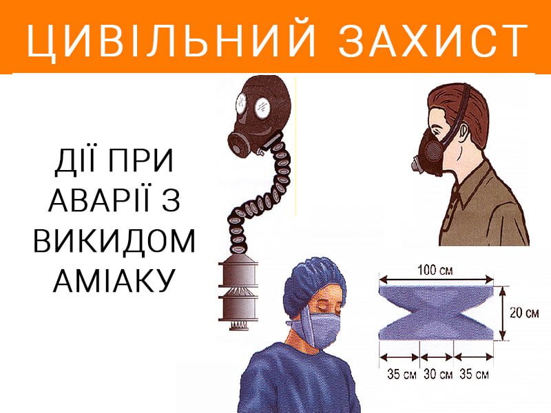 Повідомлення про аварію і насування хмари аміаку