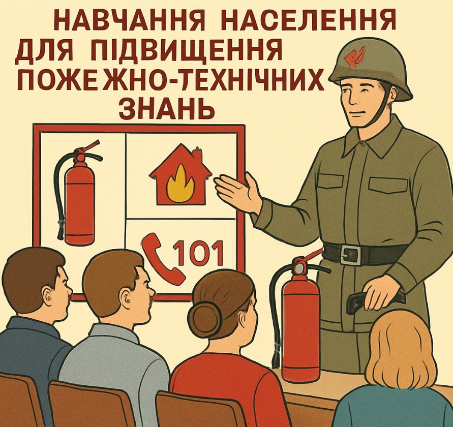 Навчання населення для підвищення пожежно-технічних знань